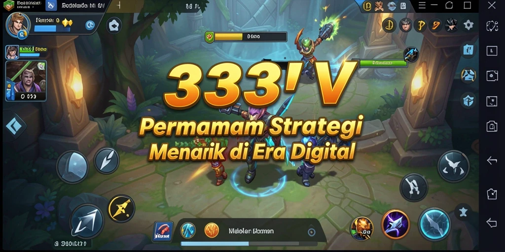 Tampilan gameplay menegangkan dalam permainan strategi 333V.