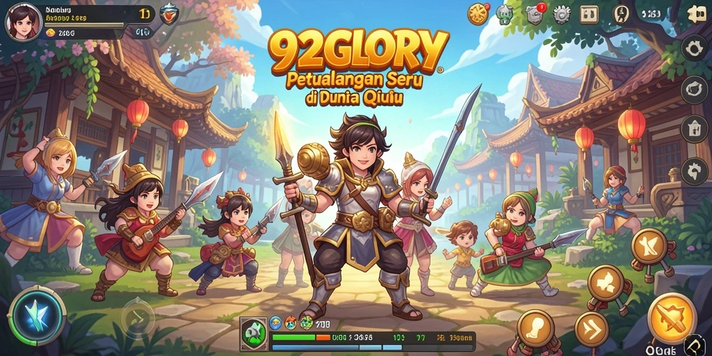 Tampilan screenshot gameplay 92GLORY yang menegangkan dalam QiuQiu.