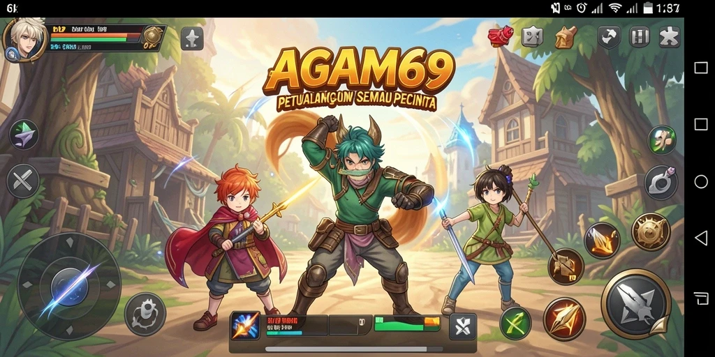 Screenshot gameplay AGAM69 dengan karakter Anime menarik.