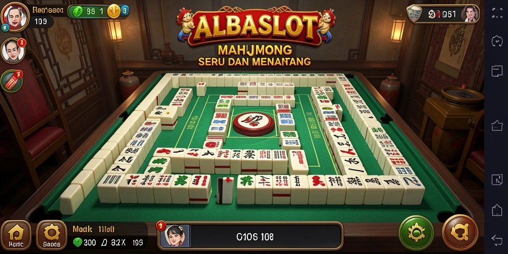 Tampilan gameplay Mahjong di ALBASLOT yang menarik dan interaktif.