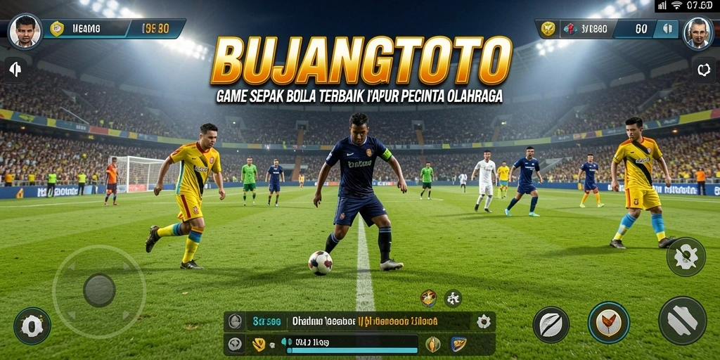 Tampilan gameplay BUJANGTOTO yang seru dan menarik dalam aksi sepak bola.