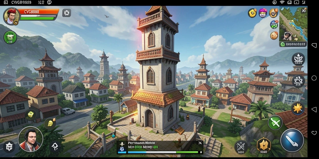 Tampilan gameplay menakjubkan dalam game Tower Defense CVG8888.