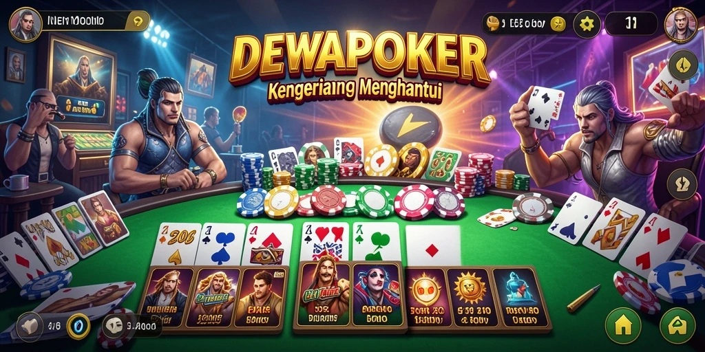 Screenshot gameplay DEWAPOKER yang menampilkan momen menegangkan.