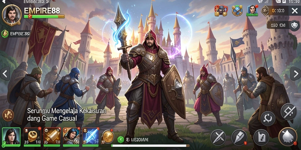 Tangkapan layar gameplay EMPIRE88 memamerkan kekaisaran yang megah dan interaksi pemain.