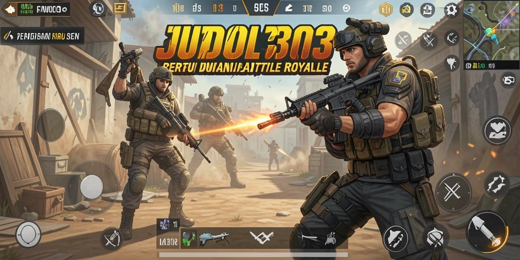 Screenshot aksi mendebarkan di game Battle Royale JUDOL303.