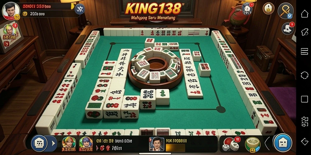 Tampilan gameplay menarik dari KING138 dengan elemen Mahjong yang khas.
