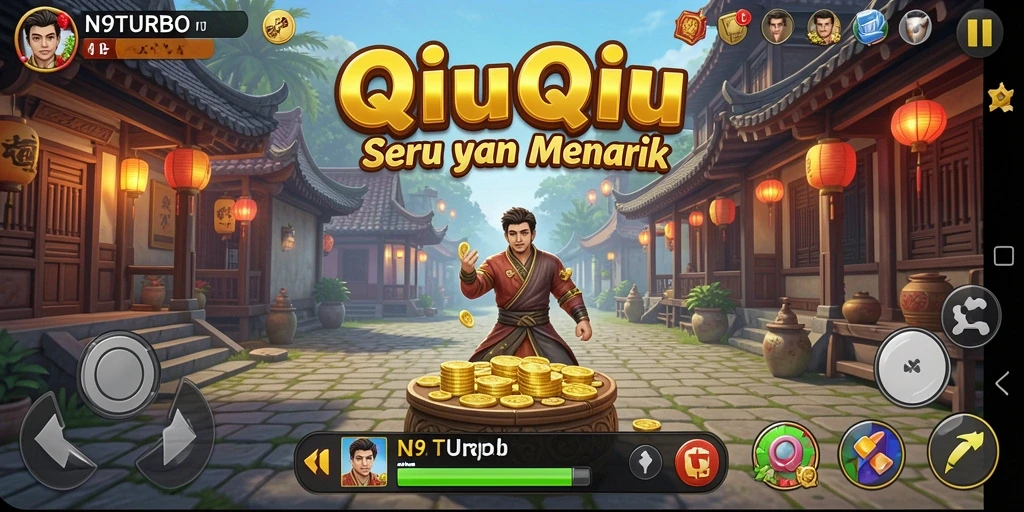 Gameplay N9TURBO yang seru dan menantang dalam permainan QiuQiu.