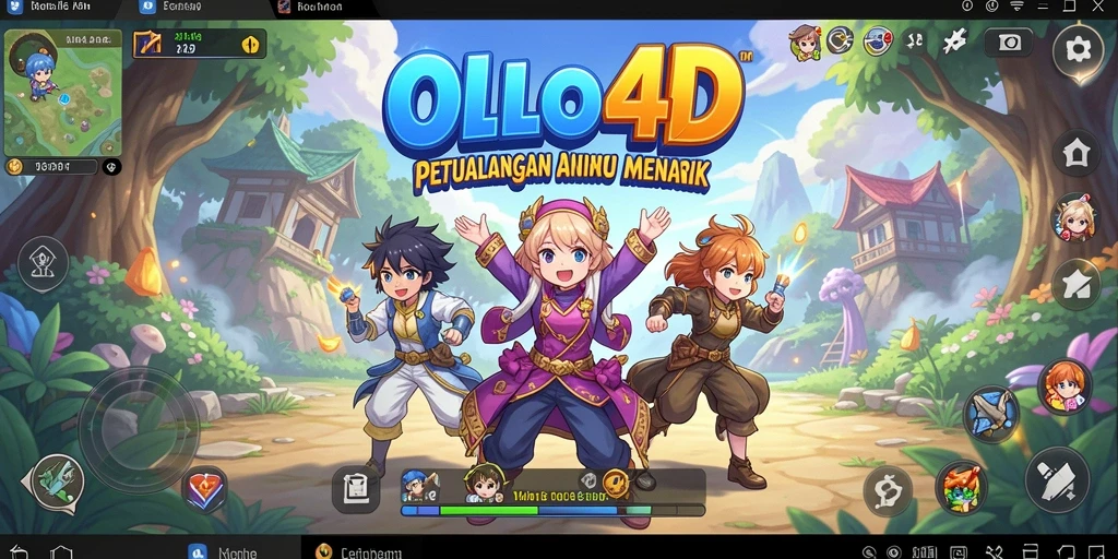 Screenshot OLLO4D menampilkan aksi gameplay Anime yang penuh warna.