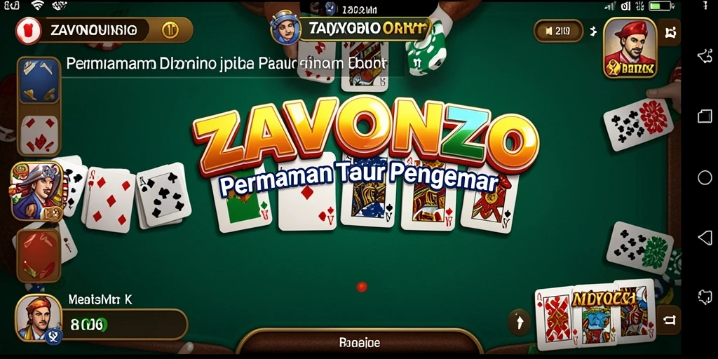 Tampilan gameplay seru dari ZAVONZO, permainan Domino yang menantang.